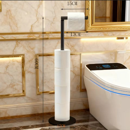 Freestanding Toilet Paper Holder – Stainless Steel Bathroom Stand